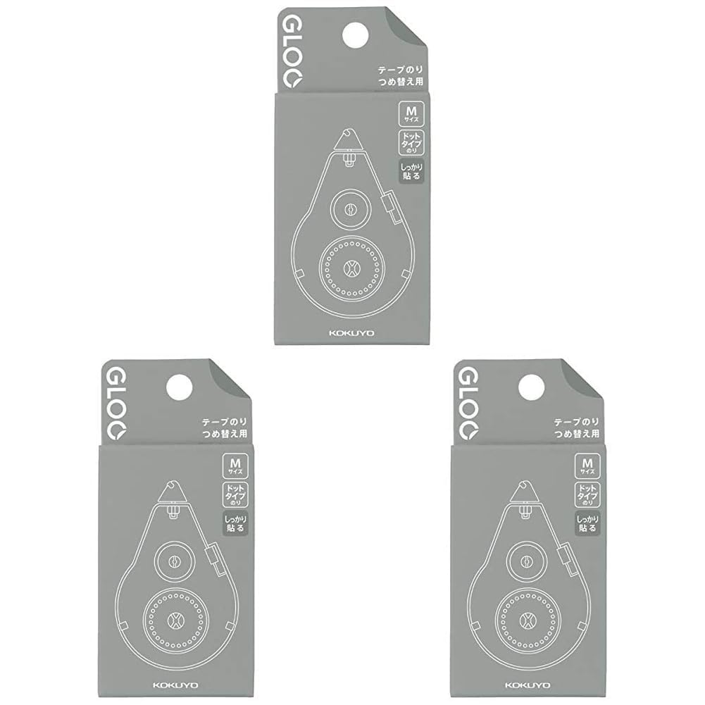 코쿠요 GLOO 타-G400-08 M사이즈 리필 테이프풀 강력접착 3개입