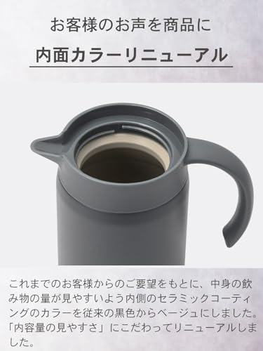 교세라 머그 다크그레이 SV-600PC-GY-AZ 600ml 진공단열 커피서버 이미지 8