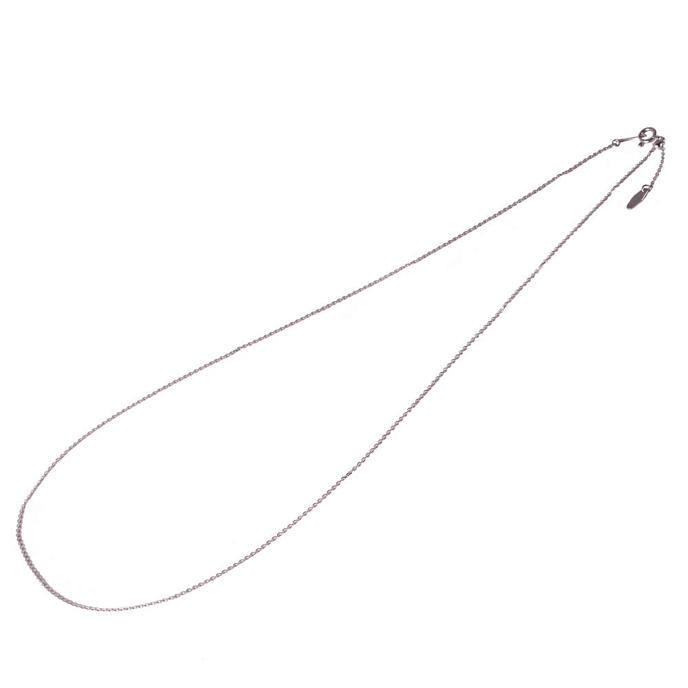 교세라 화이트골드 0.9mm 45cm 아즈키 체인 목걸이 프리 어저스터
