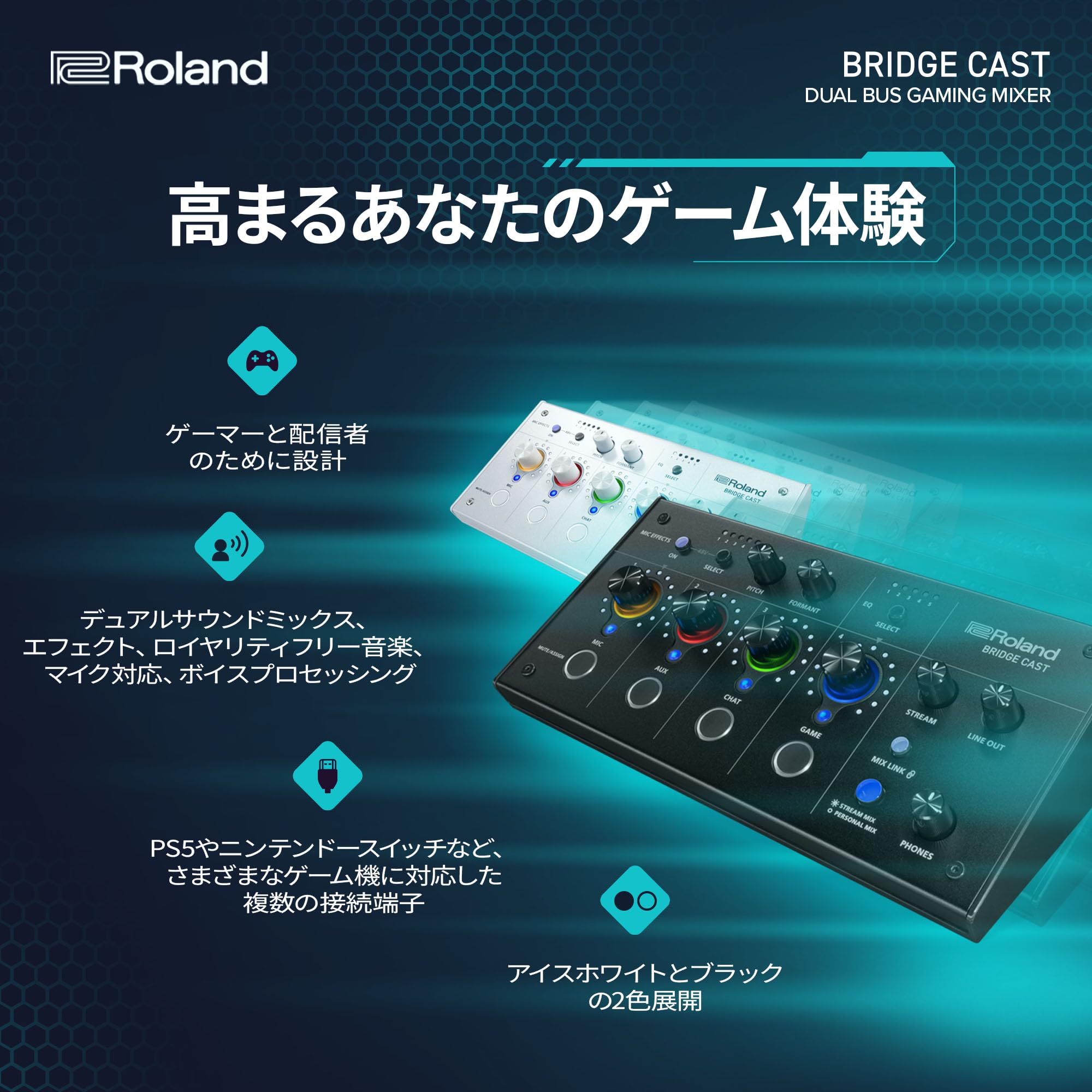 [중고] 롤랜드 BRIDGECAST 게이밍 DAC 앰프 오디오 인터페이스 블랙 이미지 6