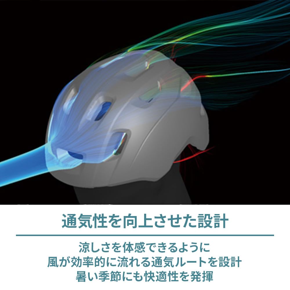카부토 쿨리스 매트블랙 57-59cm 자전거 헬멧 이미지 6