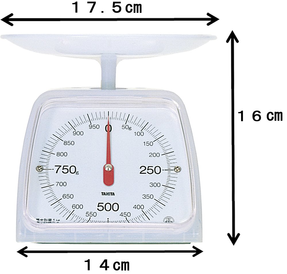 타니타 아날로그 KA-001 클리어화이트 1kg 주방저울 06 클리어 1kg 5g단위 이미지 4