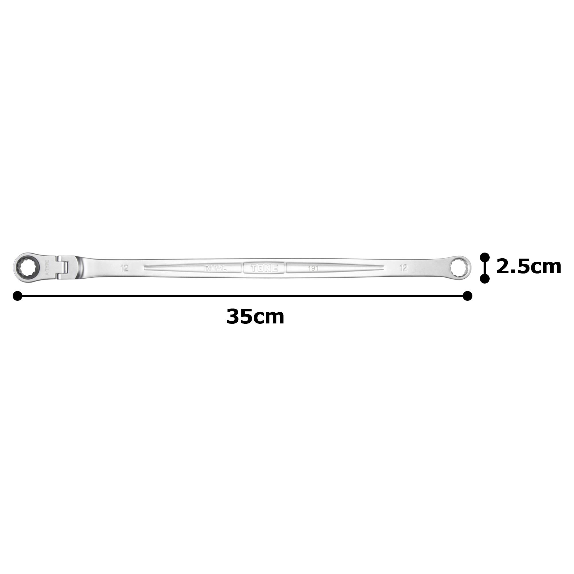 토네 RMA-12L 12mm 초롱형 플렉시블 라쳇 렌치 이미지 5