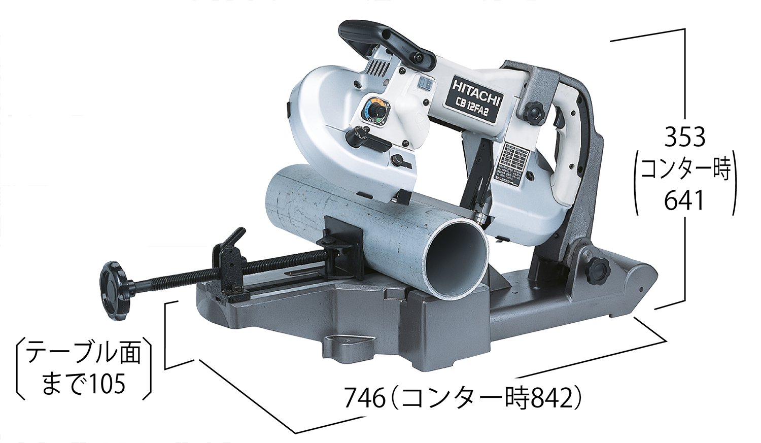 하이코키 로터리 밴드쏘 CB12FA2 115mm AC100V 알루미늄베이스 이미지 2