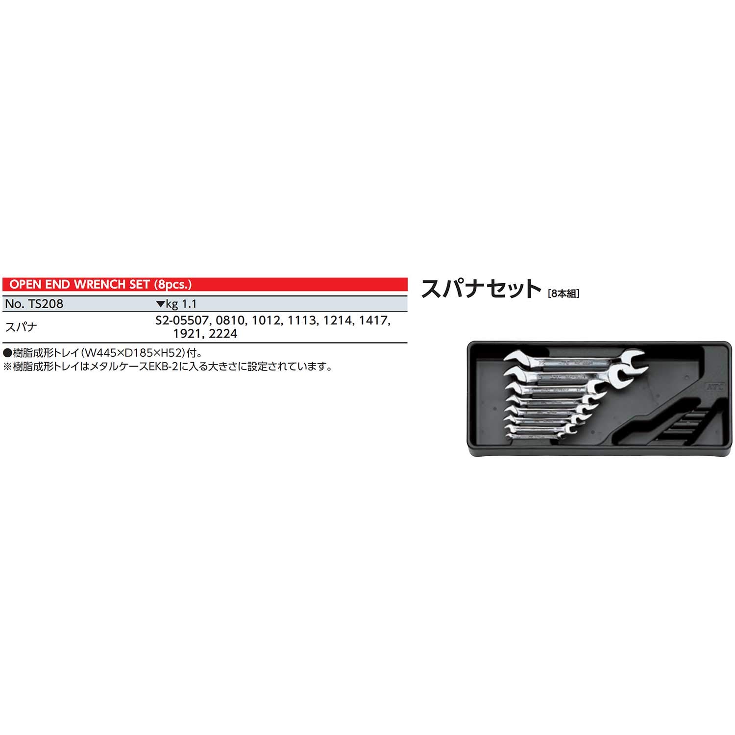 KTC TS208 스패너 세트 8종 이미지 2