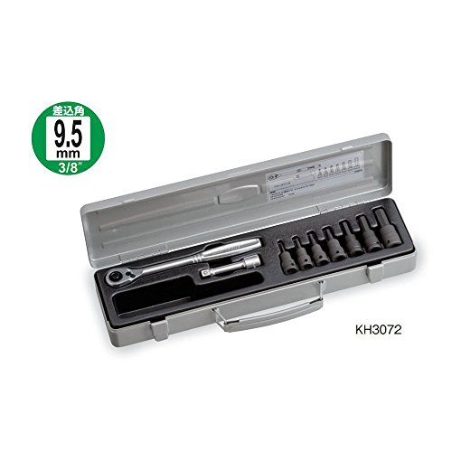 토네 KH3072 9.5mm 헥사곤 소켓 렌치 세트 강력형 9종 이미지 2
