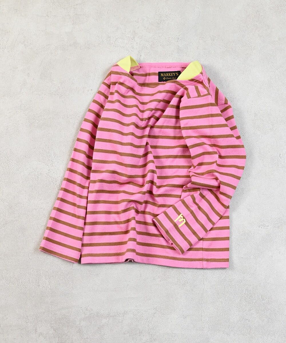 마키즈 바스크 보더 티셔츠 D62 브라운 보더 100 이미지 2