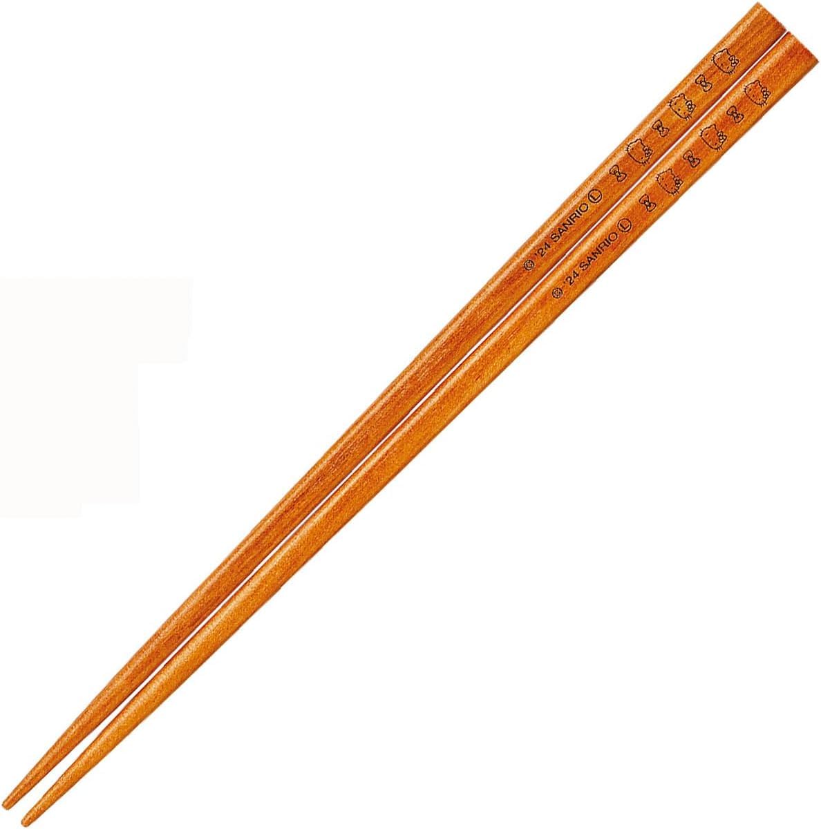 야마카 산리오 헬로키티 젓가락 젓가락받침 세트 HK193-841 22.5cm 골드 이미지 6