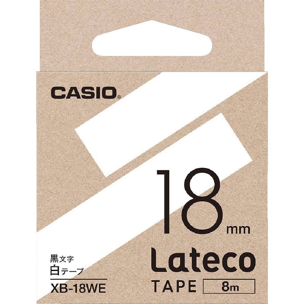 카시오 라테코 화이트 18mm XB-18WE 라벨테이프