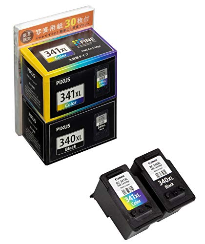 [중고] 캐논 BC-341XL 340XL 4색 대용량 정품 잉크 밸류팩 대 3색 대 포토용지 세트 이미지 2