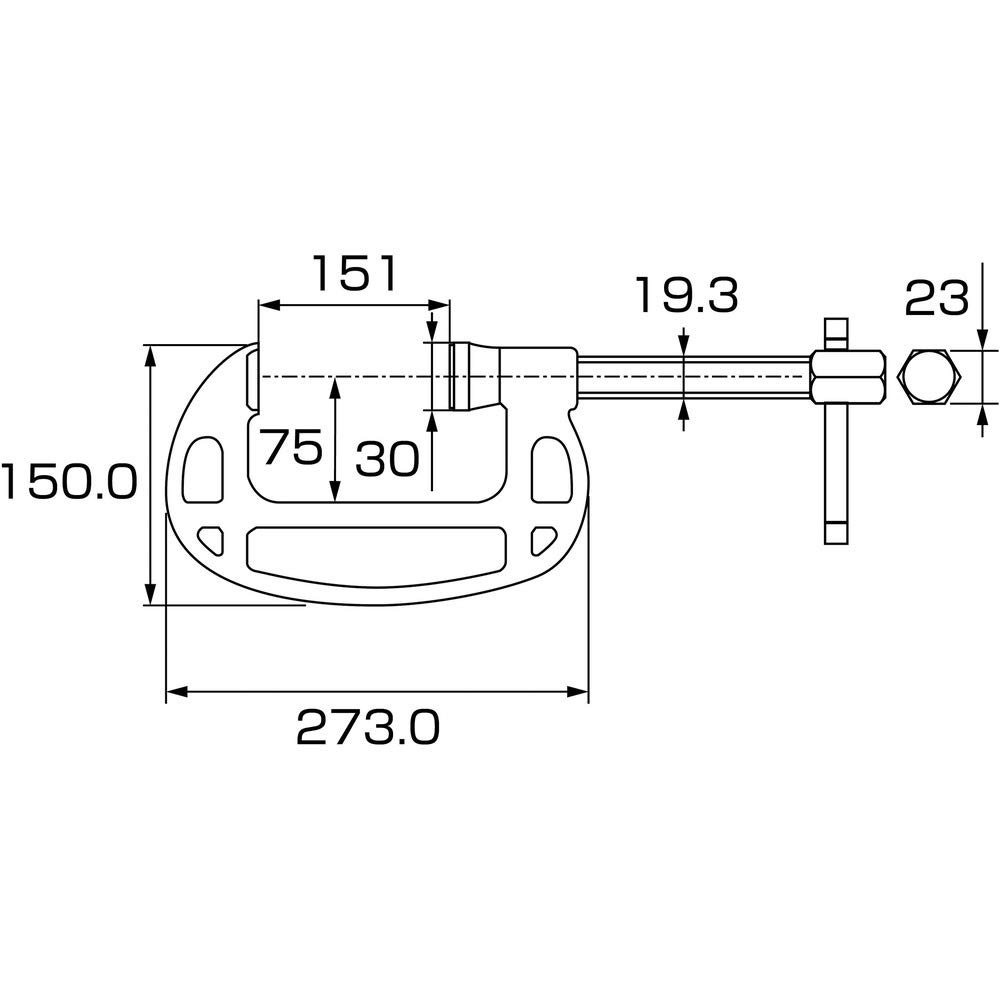 롭텍스 B형 샤코만력 B150 150mm C형 클램프 이미지 4