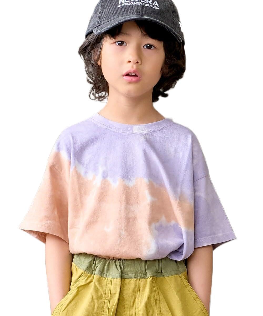 마키즈 멀티 컬러 타이다이 반팔 티셔츠 Ｄ６０브라운 95