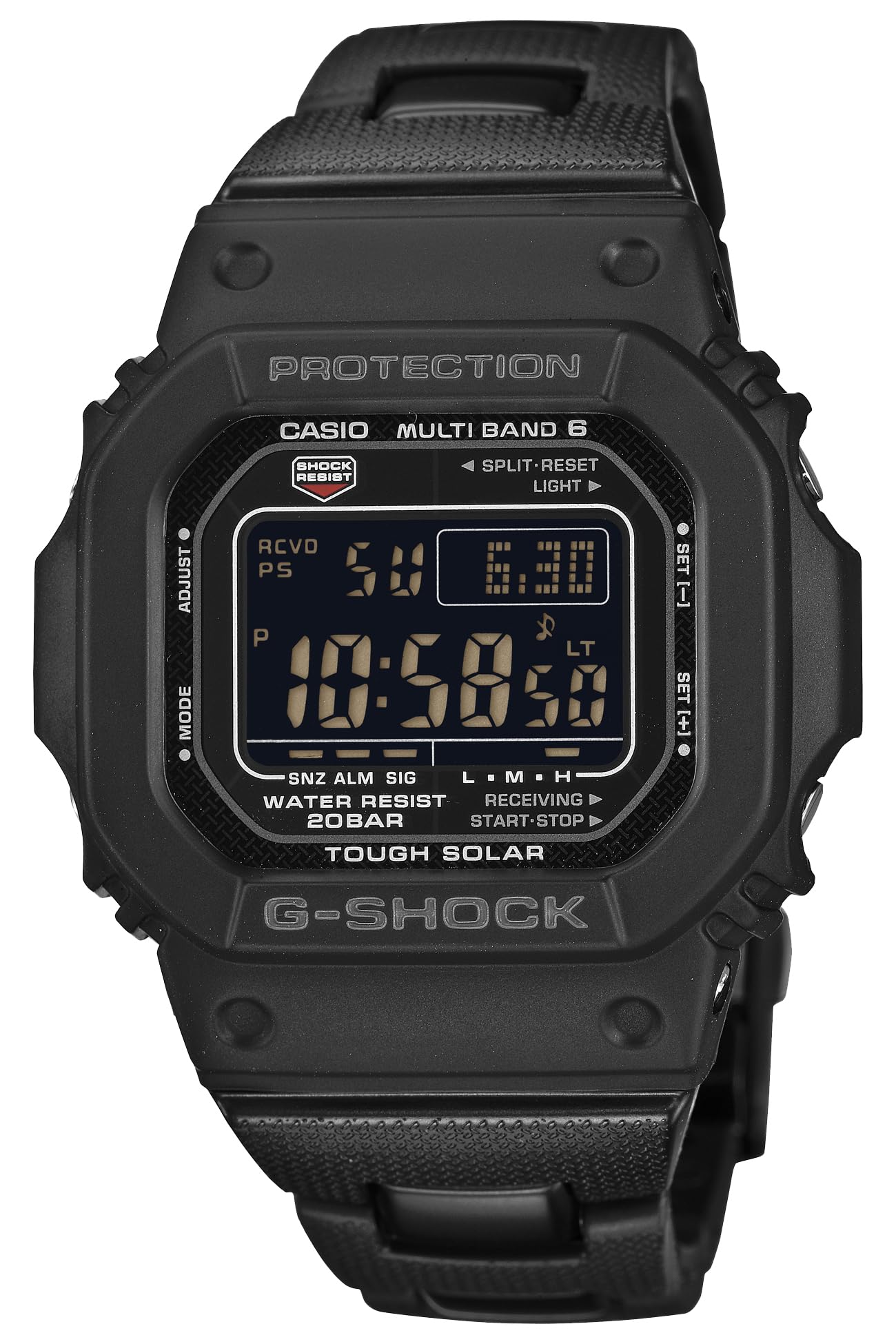 카시오 지샥 5600 스퀘어 메탈 코어 밴드 G-SHOCK 단품 메탈 코어 밴드 블랙