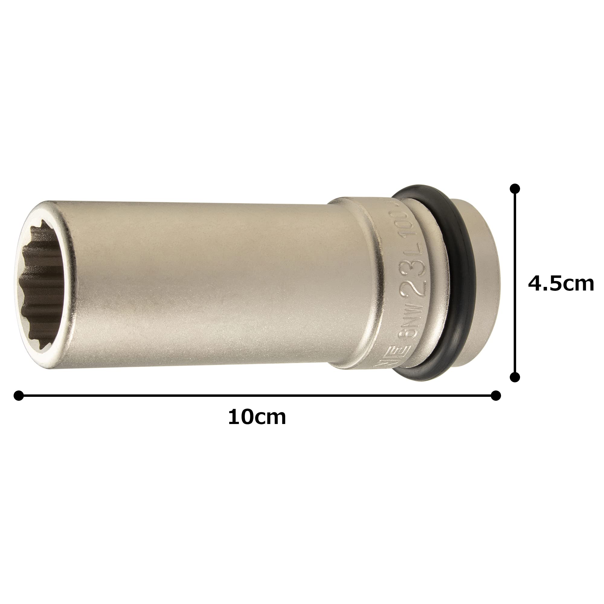 토네 6NW-23L100 23mm 임팩트 롱소켓 12각 이미지 4