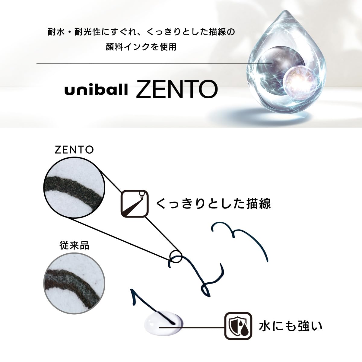 미쓰비시 연필 유니볼 ZENTO 스탠다드 UBNZSC05.27 10개입 카나리아 0.5mm 이미지 5