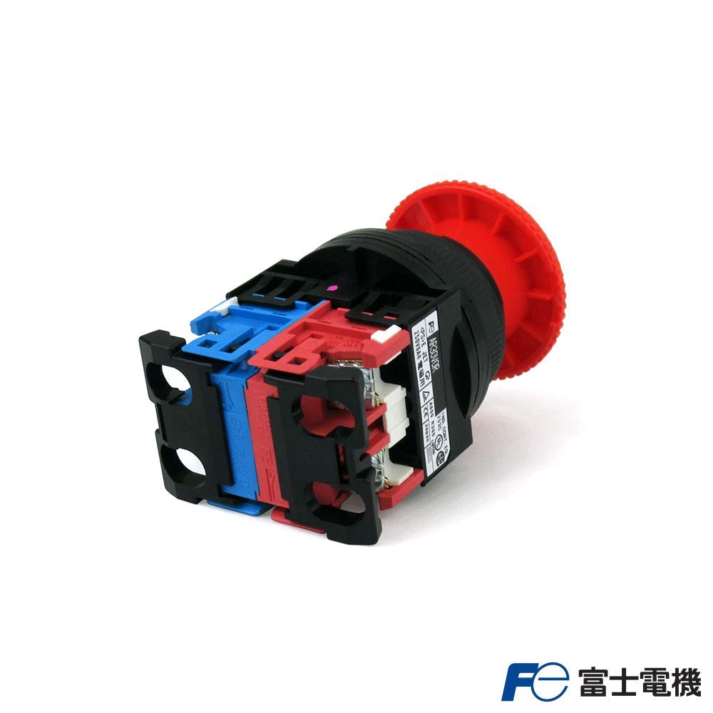 후지전기 AR30V0R-11R 40mm 비상정지 푸시버튼 스위치 푸시락 대형 화이트 이미지 3