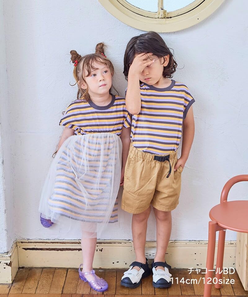 마키즈 선염 보더 링거 반팔 티셔츠 G72 레드보더 95 이미지 8