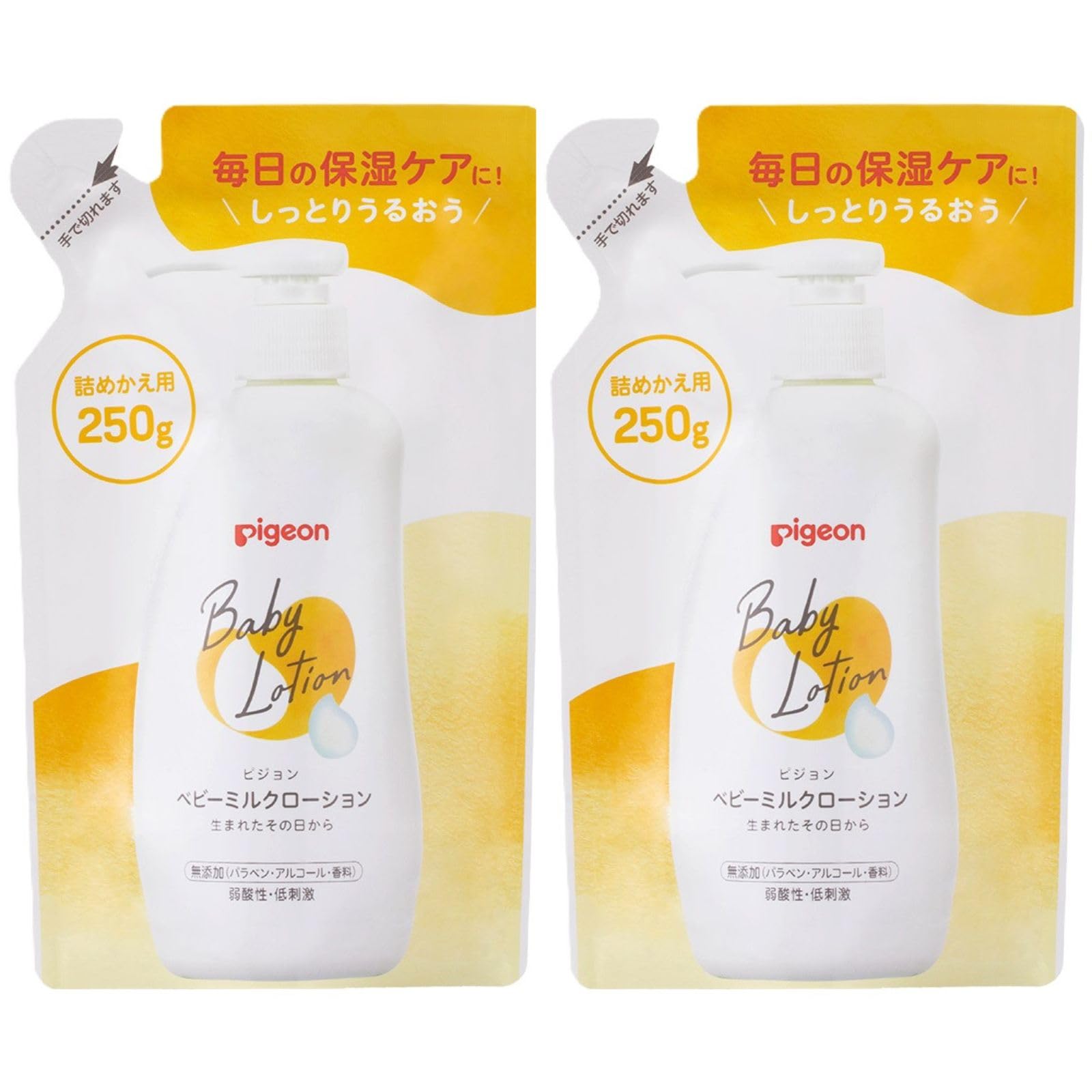 피죤 베이비 밀크로션 태어난 그날부터 리필 250g 2개