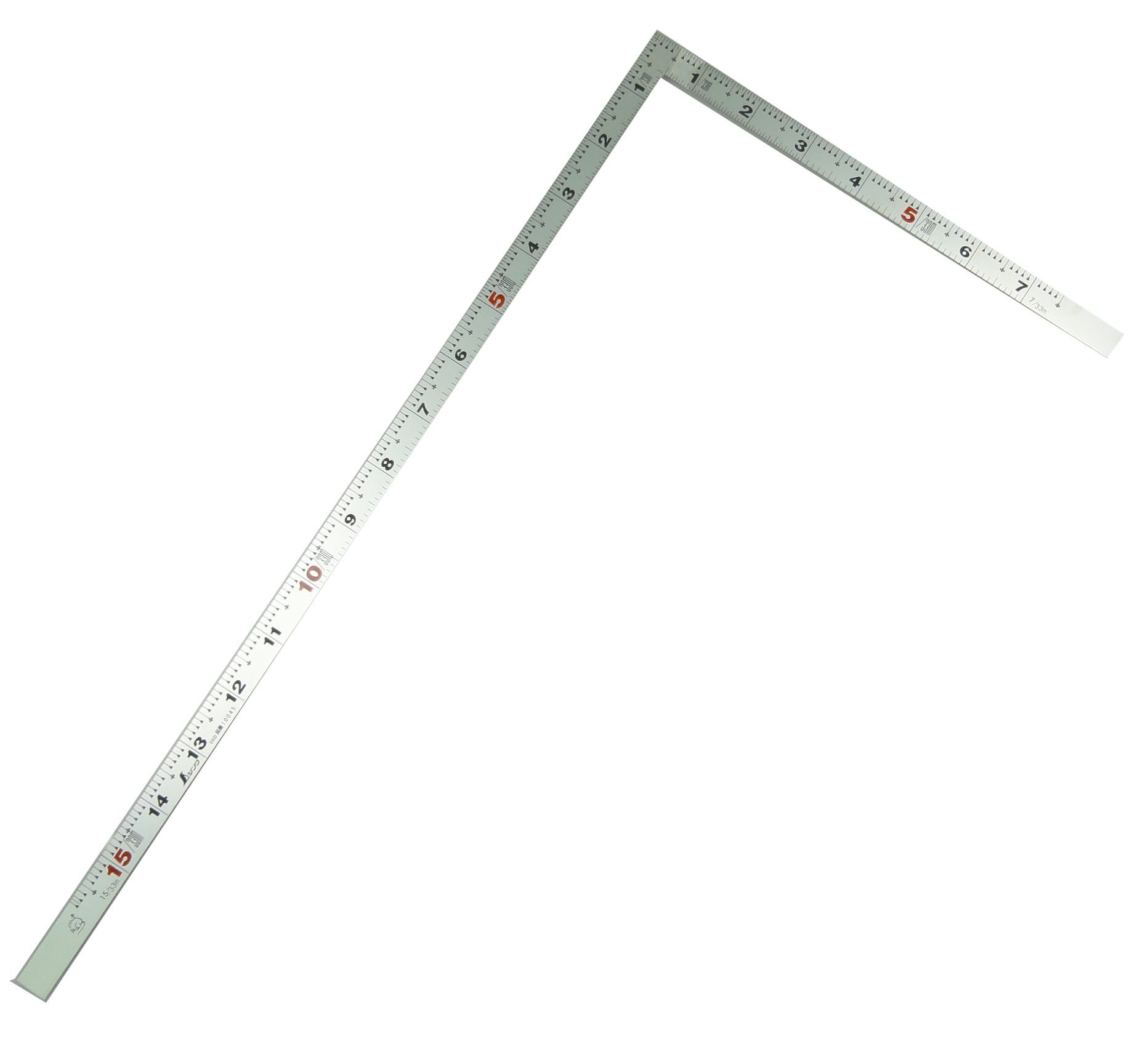 신와 히라피타 실버 50cm 직각자 10045 병용눈금