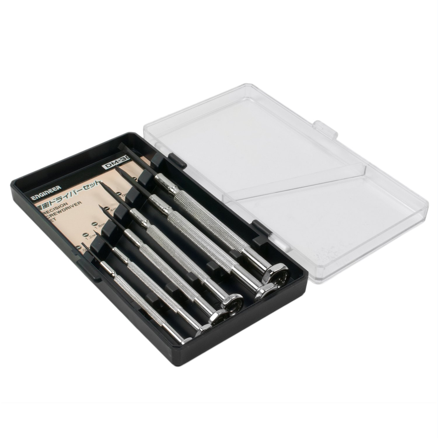 엔지니어 DM-30 6종 정밀 드라이버 세트 클리어 블랙 날끝 -1.0~-3.5 이미지 2