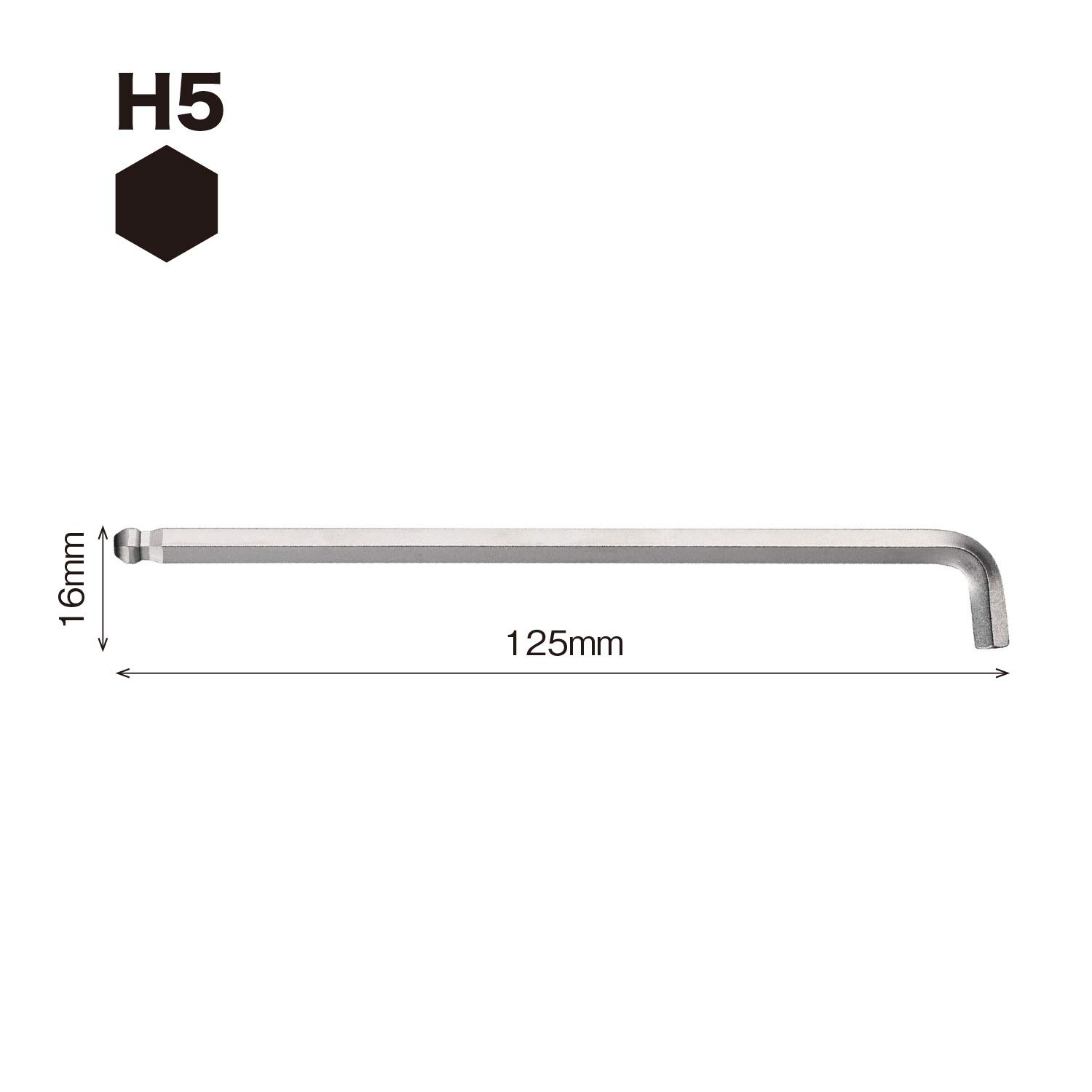 베셀 8200BP 5mm 볼포인트 L형 육각렌치 단축 이미지 2
