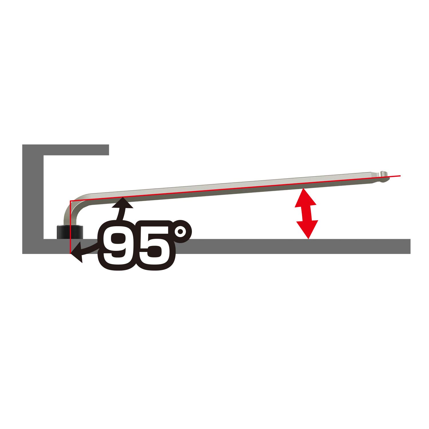 베셀 8200BP 5mm 볼포인트 L형 육각렌치 단축 이미지 4