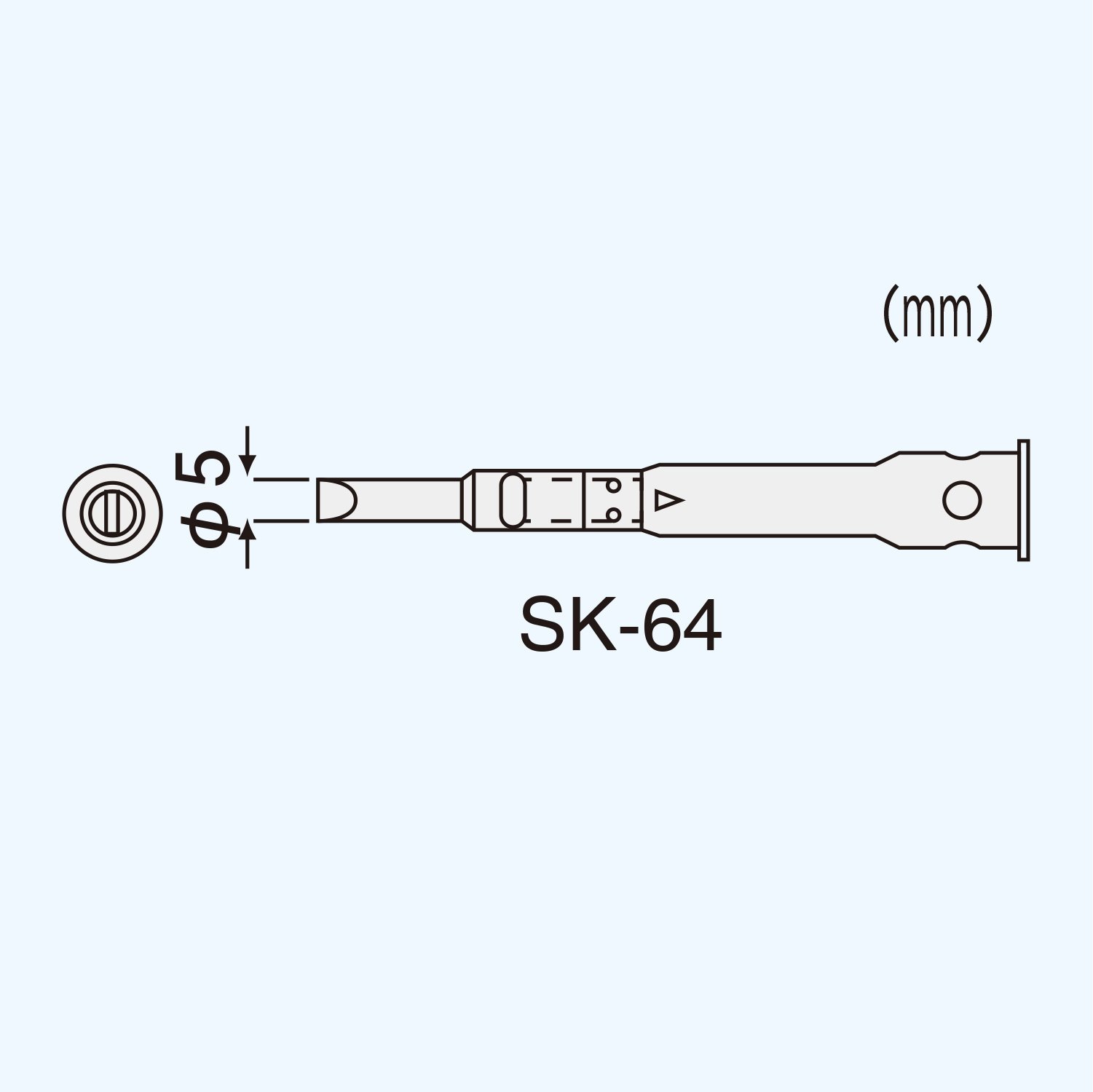 엔지니어 SK-60 시리즈 SK-64 납땜 인두 팁 인두팁 폭 5mm 이미지 2