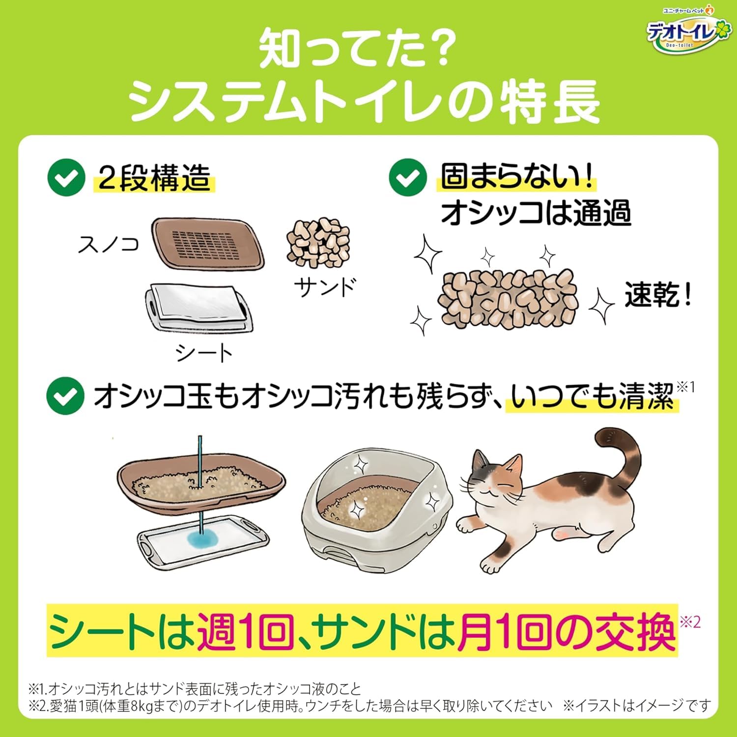 유니참 데오토일렛 쾌적와이드 다크브라운 고양이 화장실 본체 세트 모래 시트 포함 이미지 4