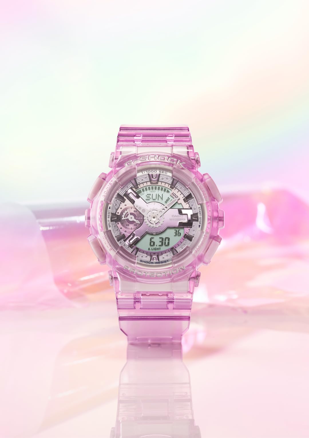 카시오 지샥 G-SHOCK S시리즈 GMA-S110VW-4AJF 베이직 웹한정:핑크스켈레톤 이미지 3