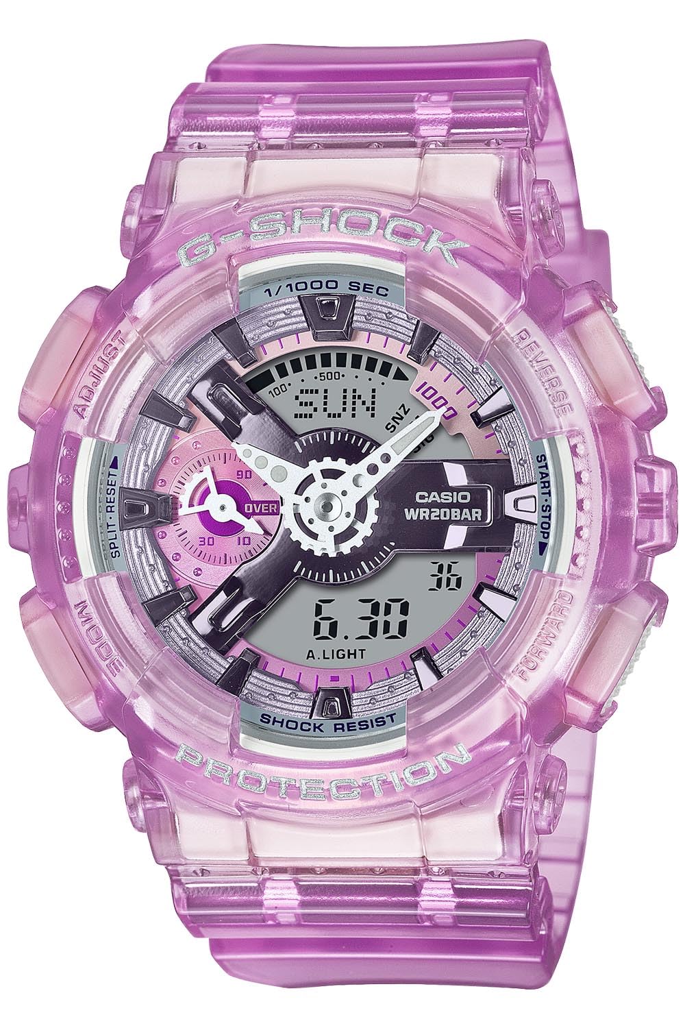 카시오 지샥 G-SHOCK S시리즈 GMA-S110VW-4AJF 베이직 웹한정:핑크스켈레톤