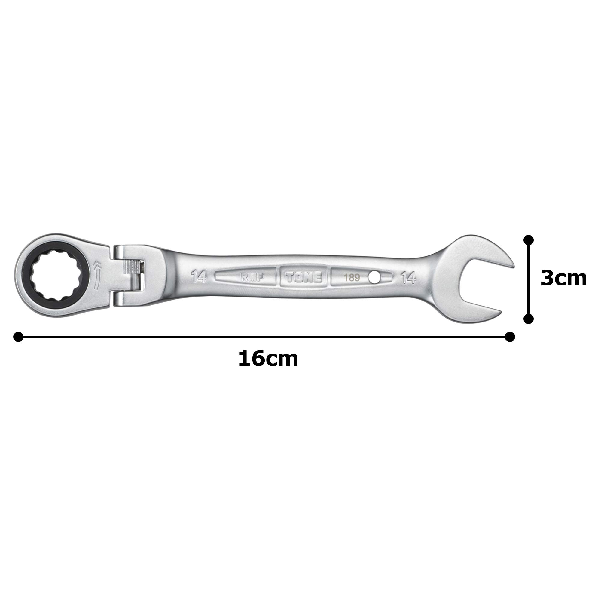 토네 RMF-14 14mm 플렉시블 라쳇 콤비네이션 렌치 이미지 5