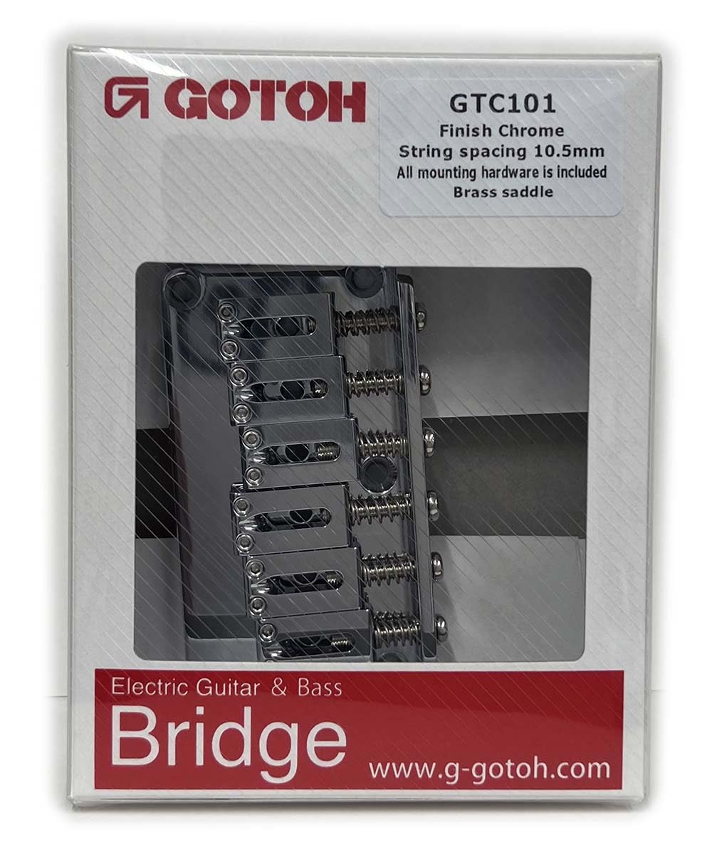고토 GTC101 하드테일 기타 브릿지 크롬 PGTC-101C/D 브라스 새들