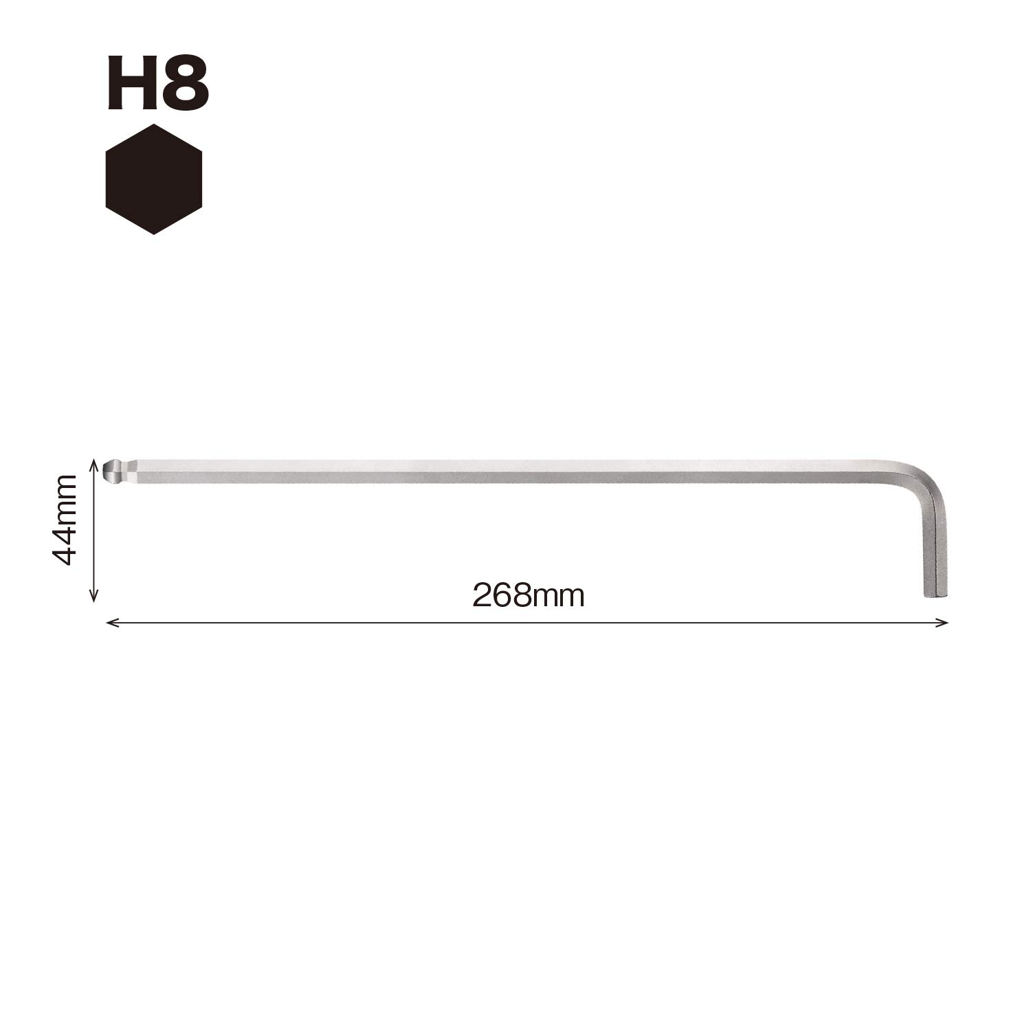 베셀 8300BP-XL 엑스트라롱 볼포인트 육각 L렌치 8mm 이미지 2