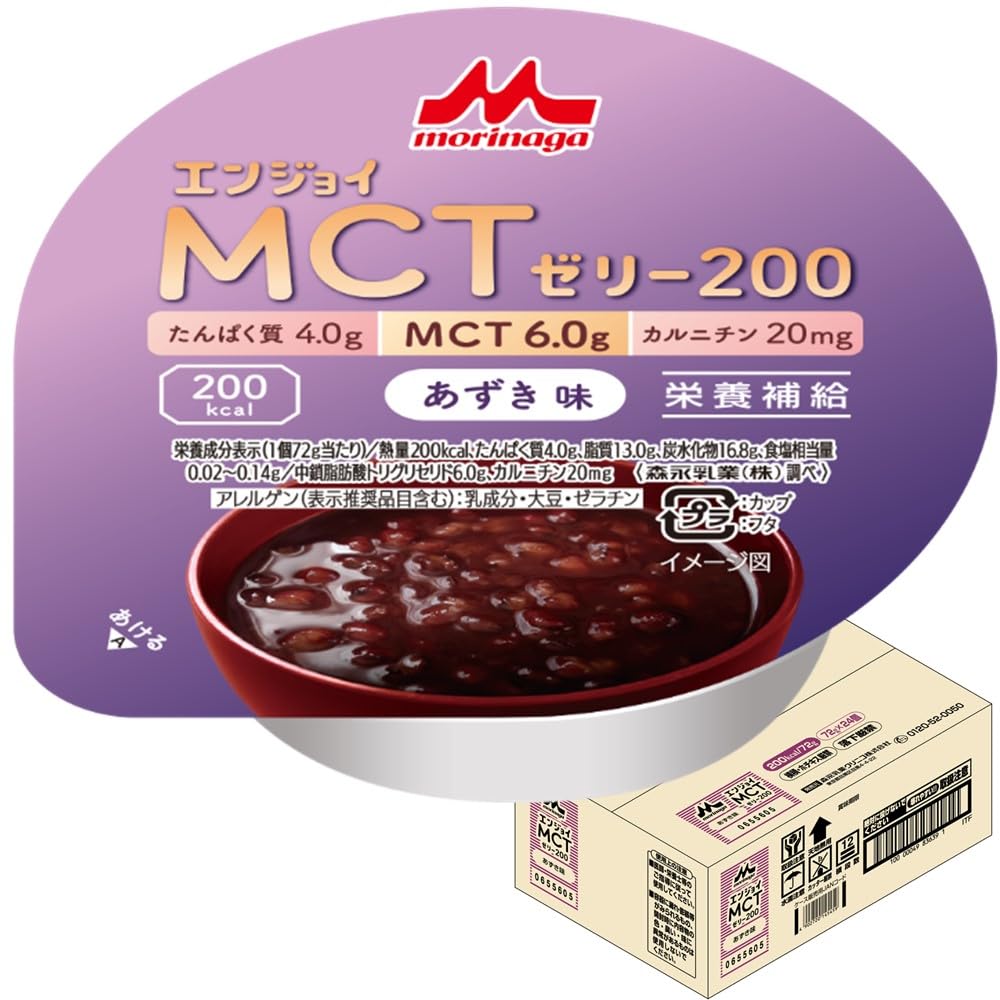 모리나가 엔조이 MCT 젤리 200 팥맛 72g 24개입 고열량 영양보충식