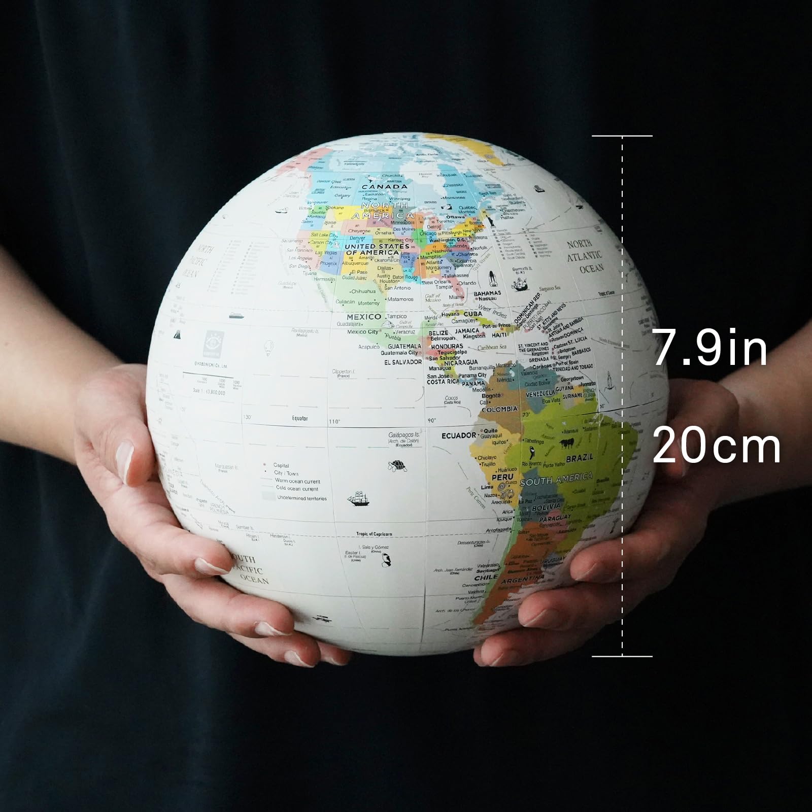 호보니치 어스볼 저니 20cm 지구본 영어판 이미지 3