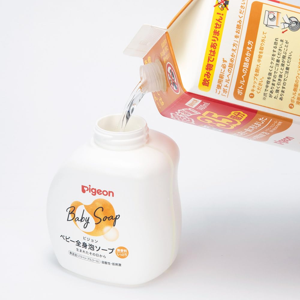 피죤 베이비 전신 거품 비누 촉촉한 타입 리필 1400ml 3개 이미지 7