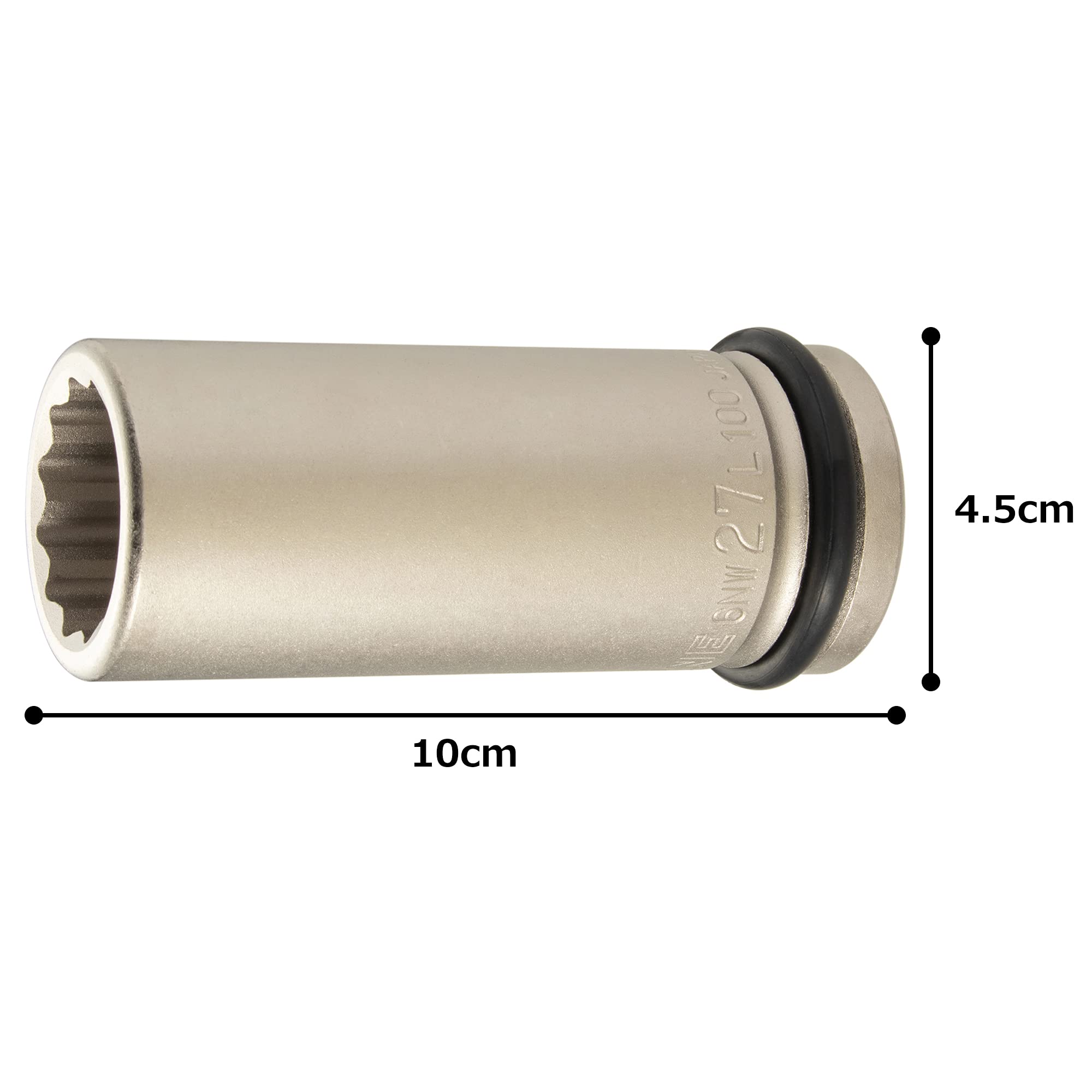 토네 6NW-27L100 27mm 임팩트 롱소켓 12각 이미지 4