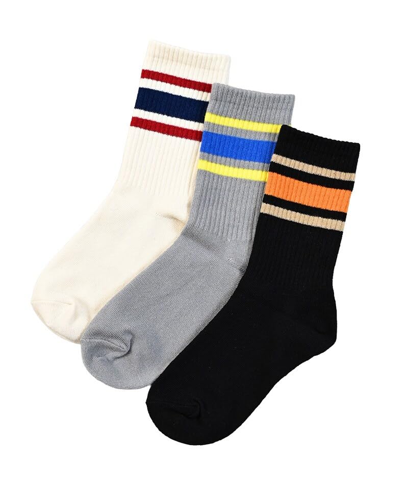 마키즈 3P 골지 양말 멀티 크레이지 9-13