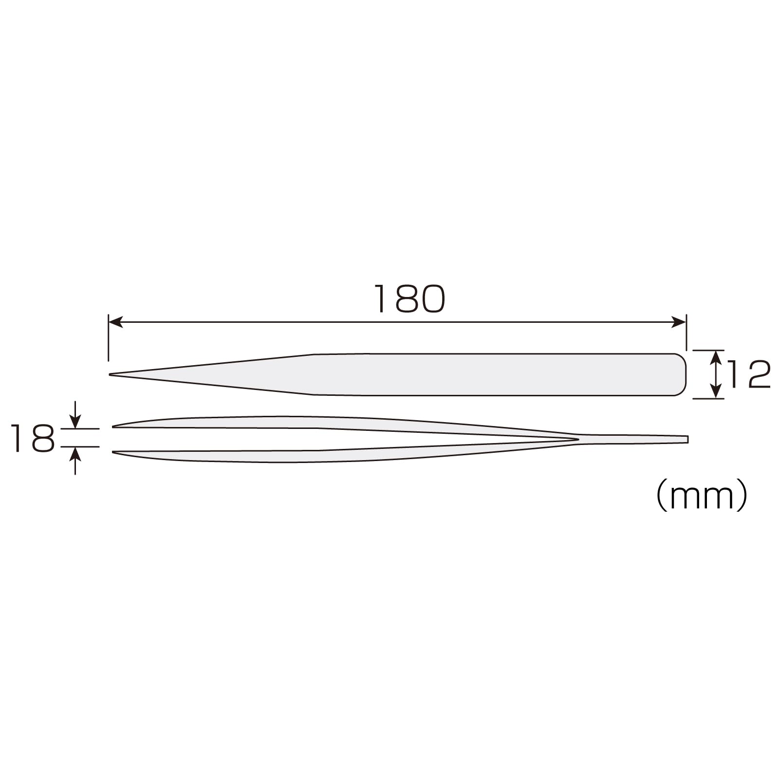 호잔 P-826-175 175mm 범용 스테인리스 핀셋 널링가공 전장 180mm 핀셋 단품 이미지 6