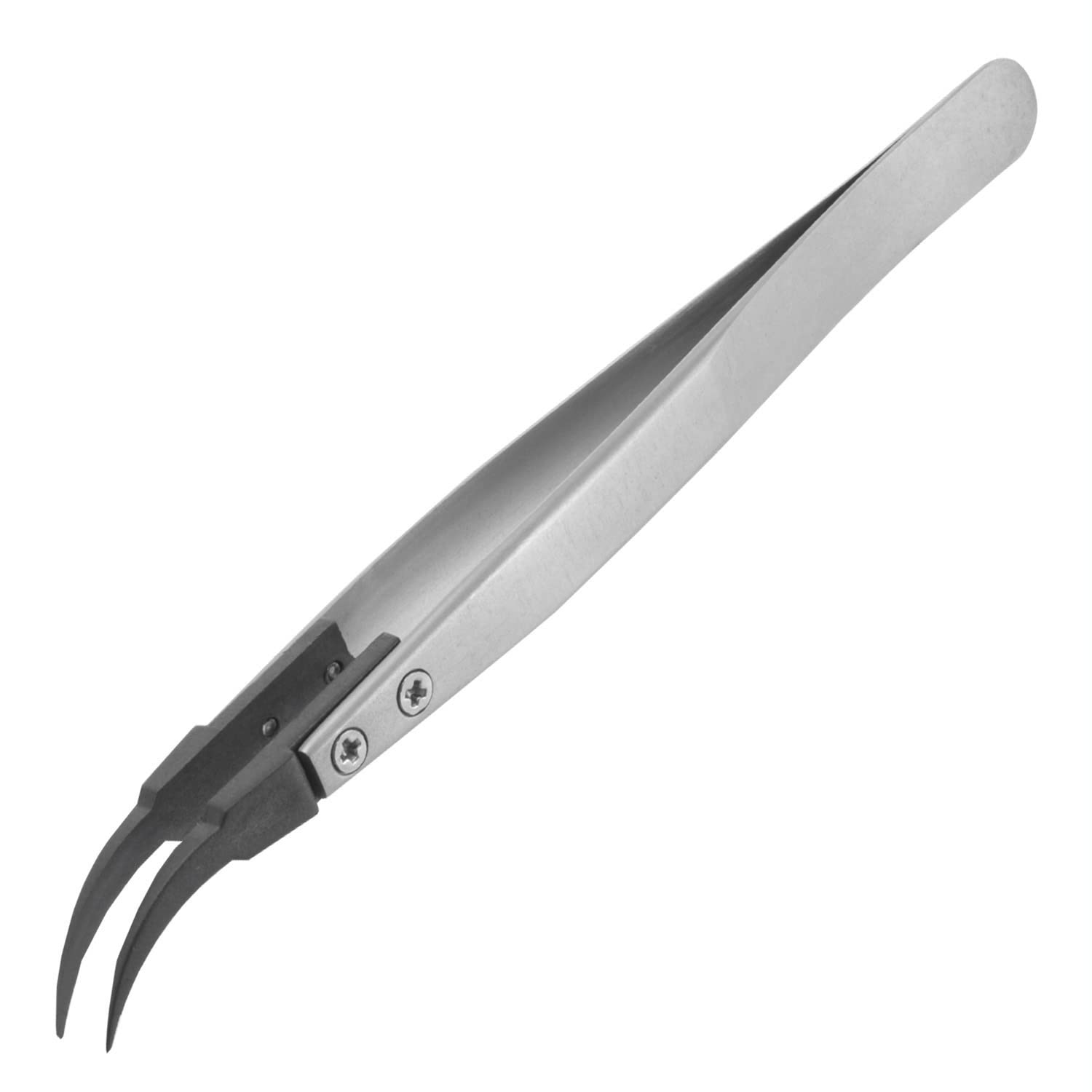 엔지니어 ESD 핀셋 곡형 PTZ-43 130mm 정전기 방지 끝이 굽은 타입 본체