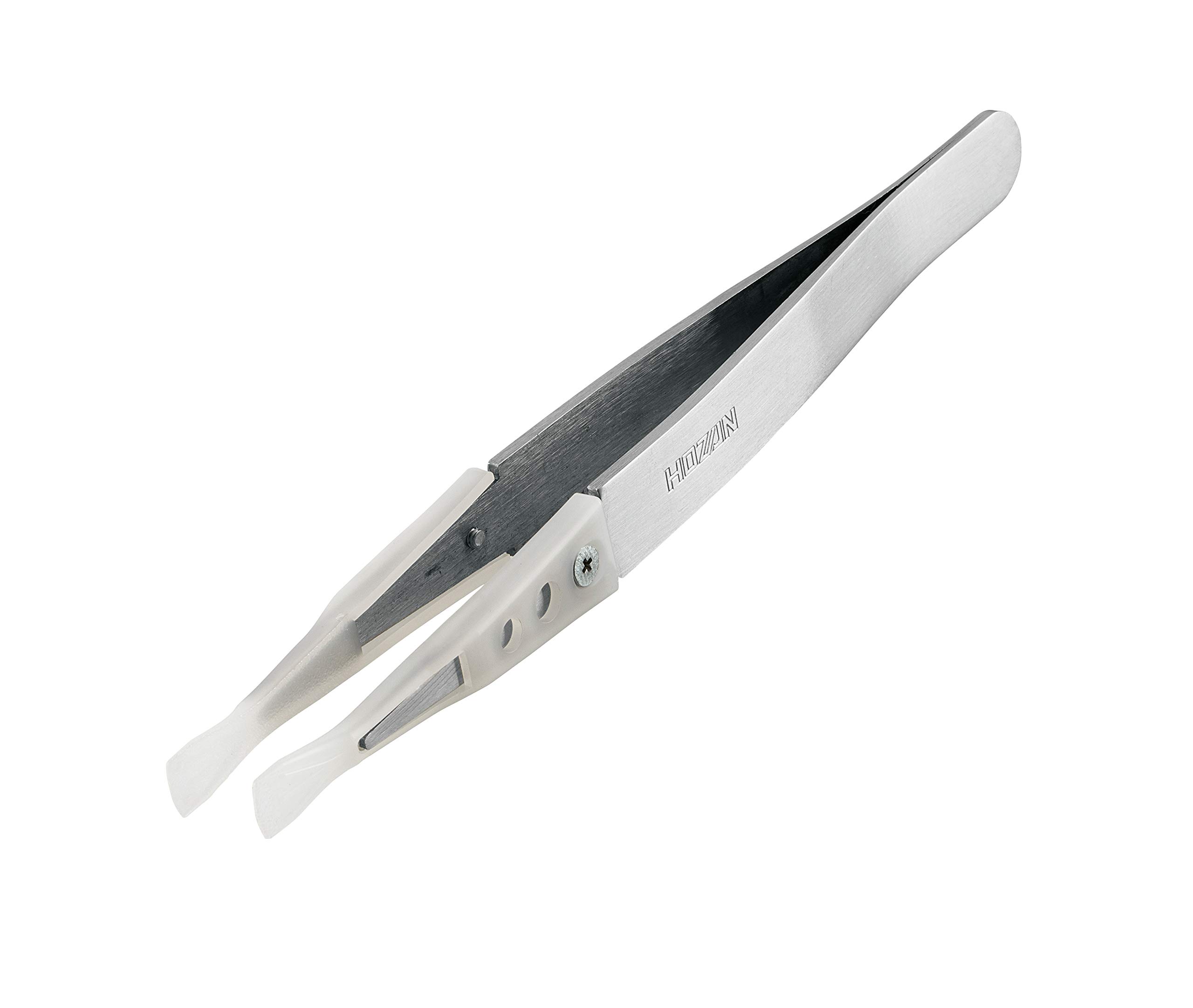 호잔 핀셋 P-645-N 비점착 팁 헤라형 핀셋 단품 끝 폭 헤라형 6.0mm