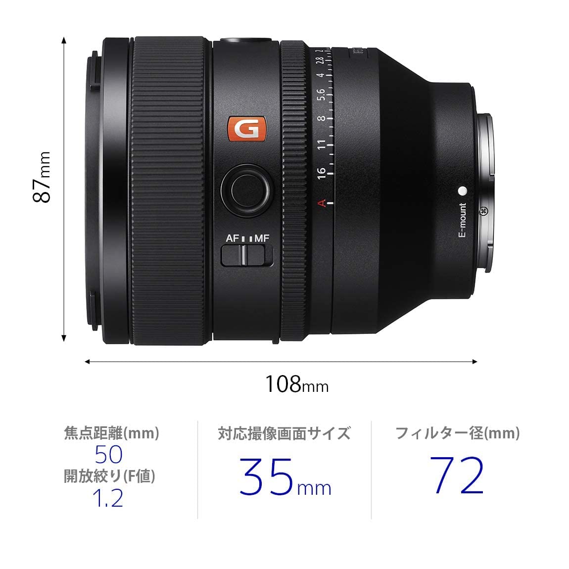소니 G Master FE 50mm F1.2 GM 표준 단렌즈 SEL50F12GM 이미지 4