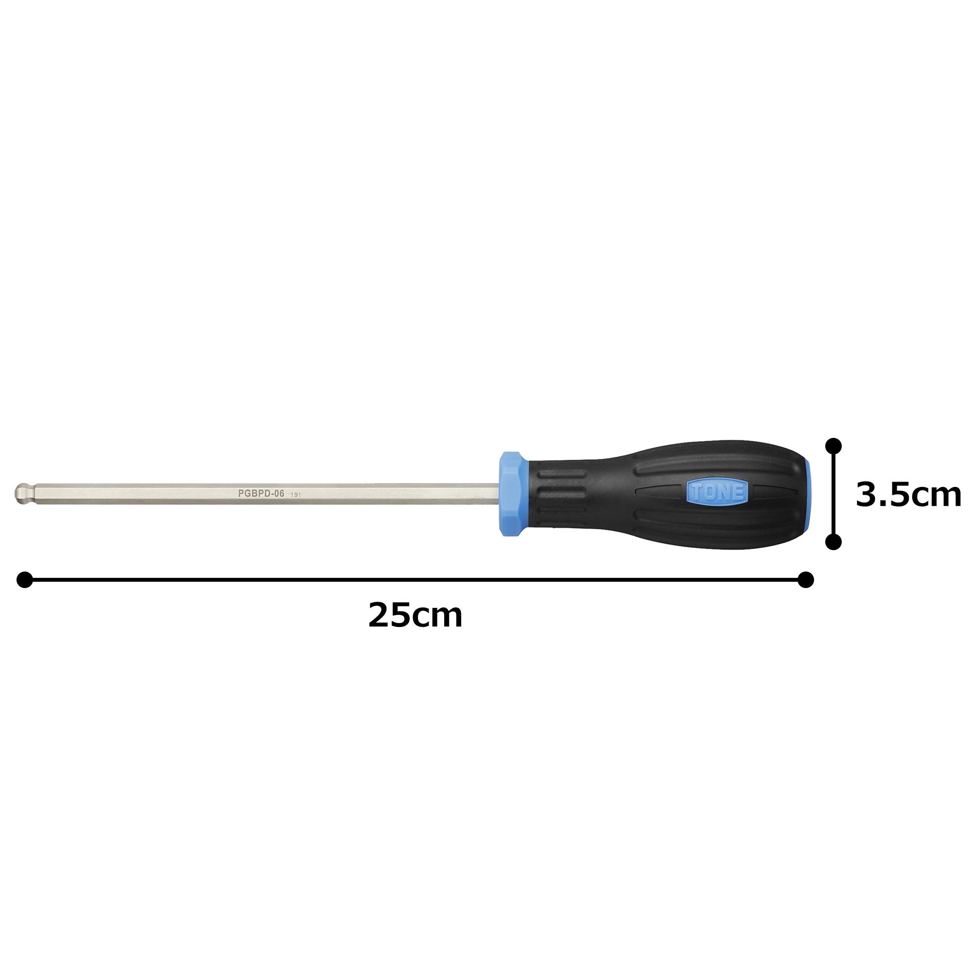 토네 파워그립 블루 HPPGBPD-06 6mm 볼포인트 드라이버 이미지 4