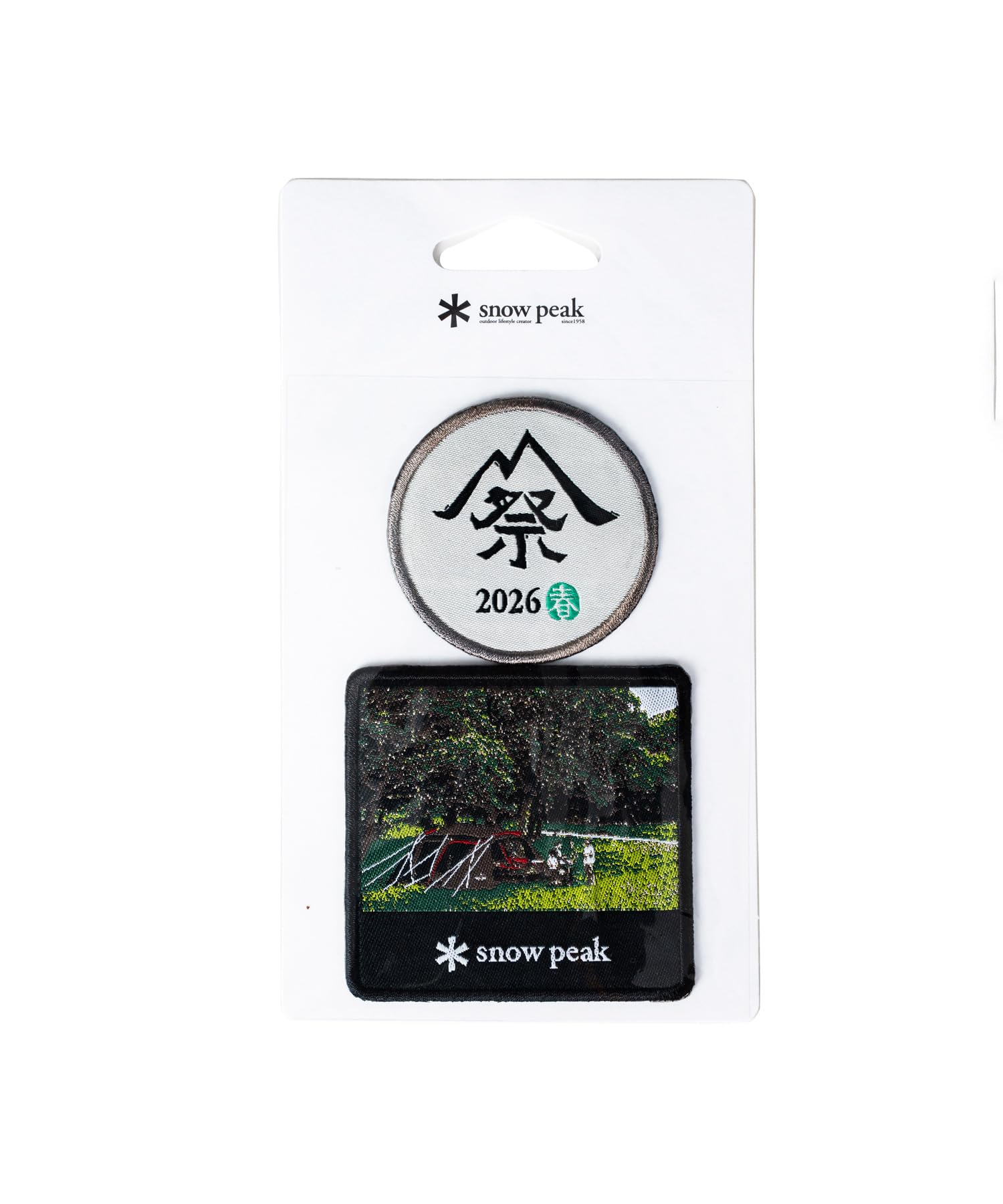 스노우피크 2026 봄 설봉제 랜드락 자수 와펜 2종 세트