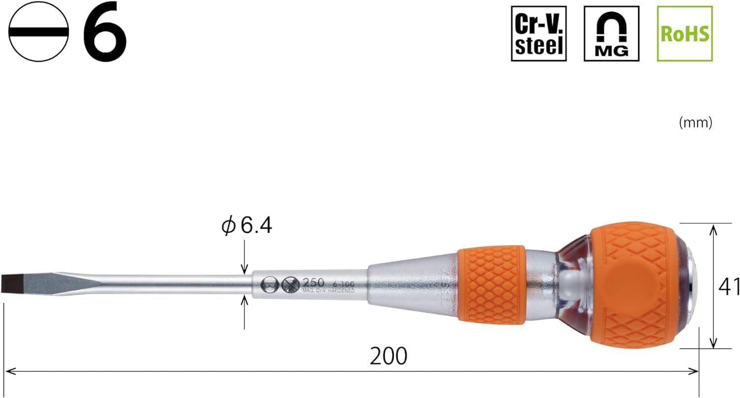 베셀 볼그립 관통 드라이버 250 6x100mm 이미지 2