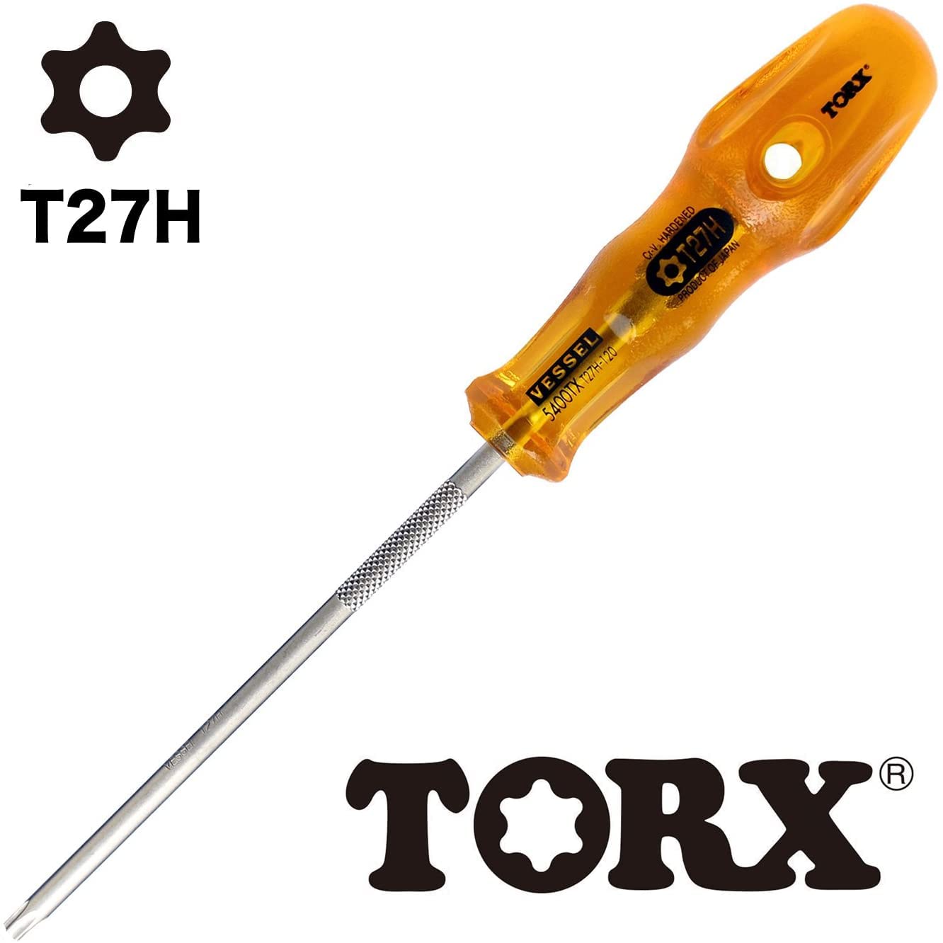 베셀 파워그립 5400TX T27H 120mm 별 드라이버 보안용 이미지 3