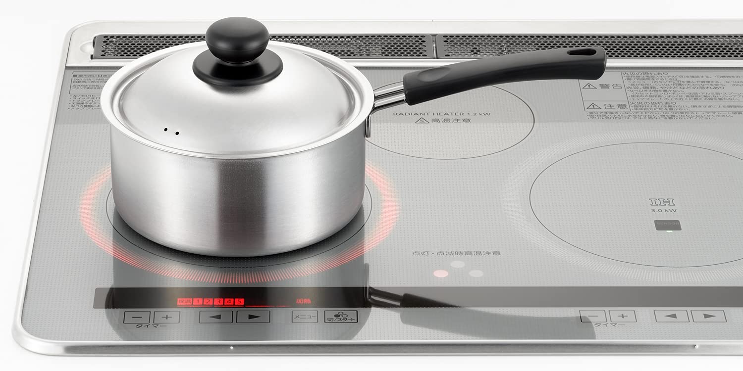 요시카와 COOK EASY SJ3320 18cm 편수냄비 실버 IH겸용 편수냄비 18cm 이미지 2