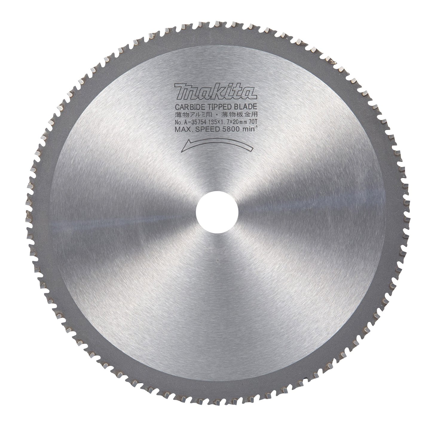 마키타 박판 알루미늄 판금용 칩소 A-35754 185mm 70T