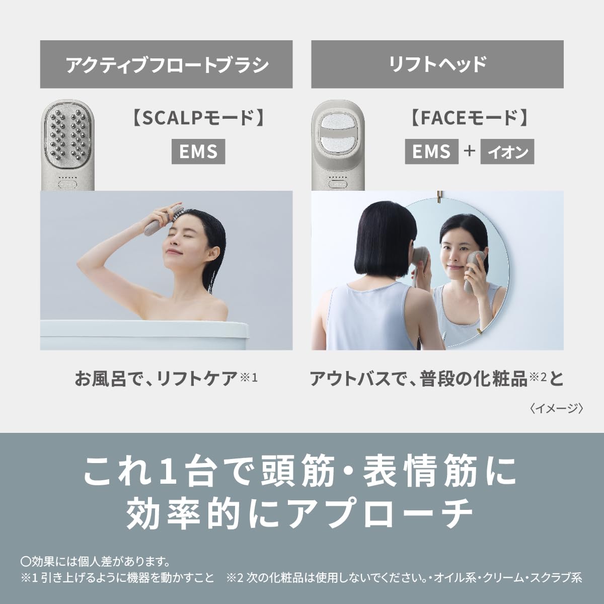 파나소닉 바이탈리프트 EH-SP60-H 그레이지 EMS 전기 브러시 이미지 4