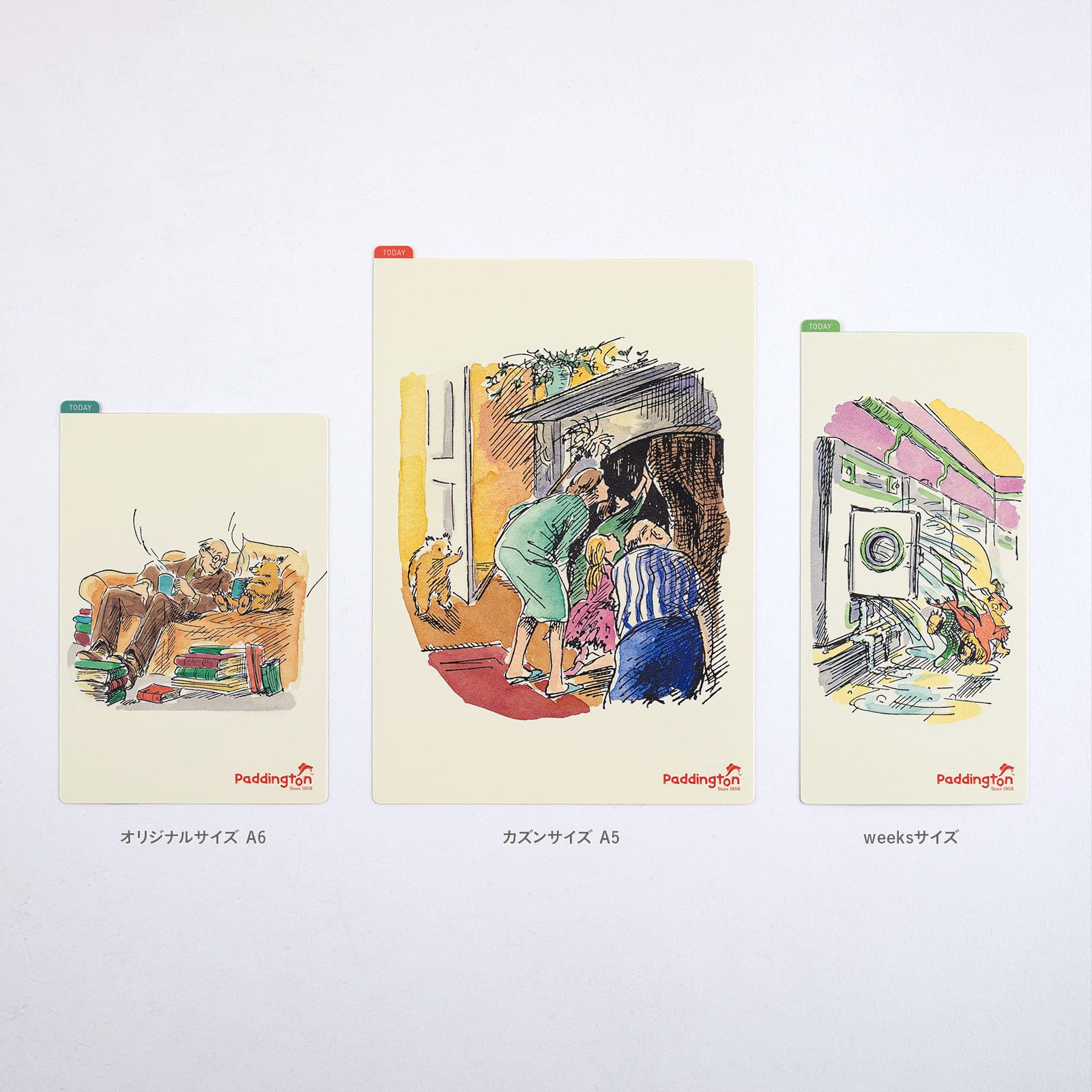 호보니치 패딩턴 오리지널 사이즈용 하타지키 다이어리 Pack of 2 하타지키 (A6) 이미지 2